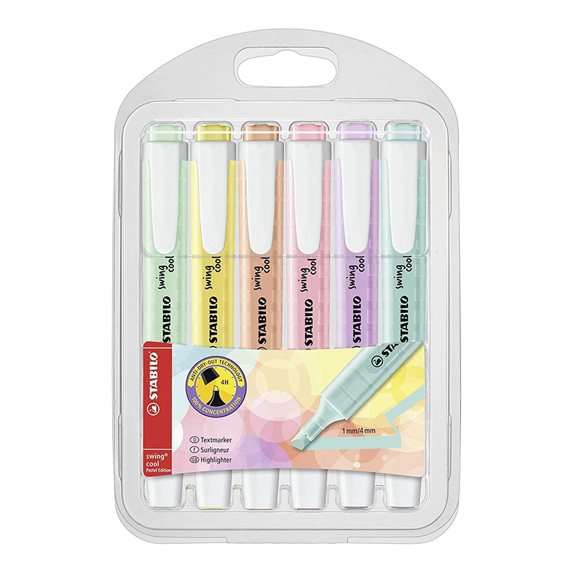 Stabilo Marker Swing Cool - ハイライター - STABILO スイングクール - 6本パック