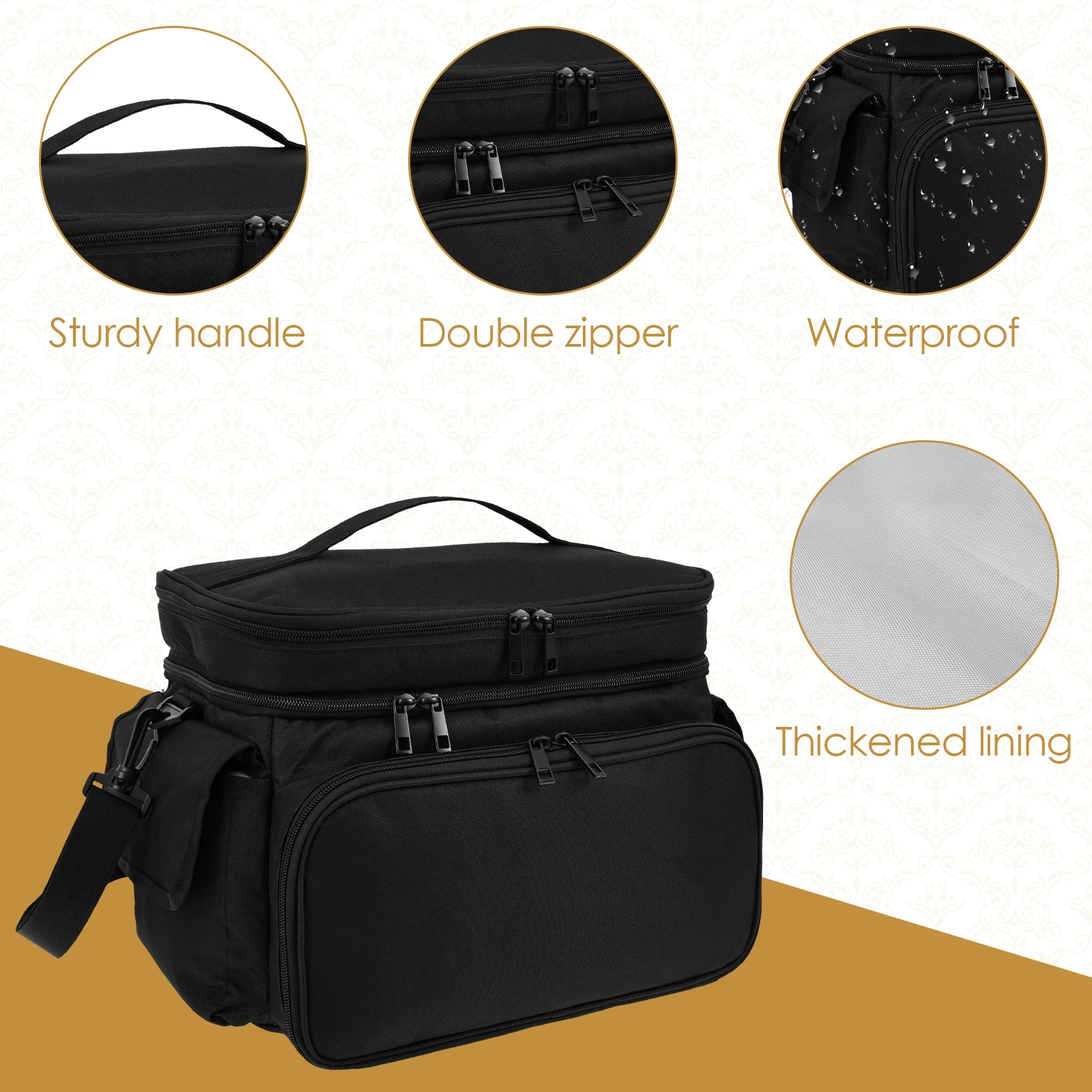 大型裁縫バッグ ウール編み糸収納バッグ ウールかぎ針編みフッ - Craft Embellishment Storage のレビューと価格