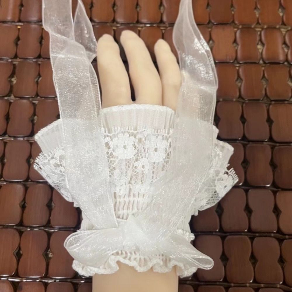 ファッションレースロリータアームスリーブ弾性ボウノットフリル - Elastic Lace Trim のレビューと価格