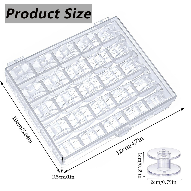 25個入り 家庭用ミシン用ボトムスレッドボビンセット 裁縫ア - Craft Embellishment Storage のレビューと価格
