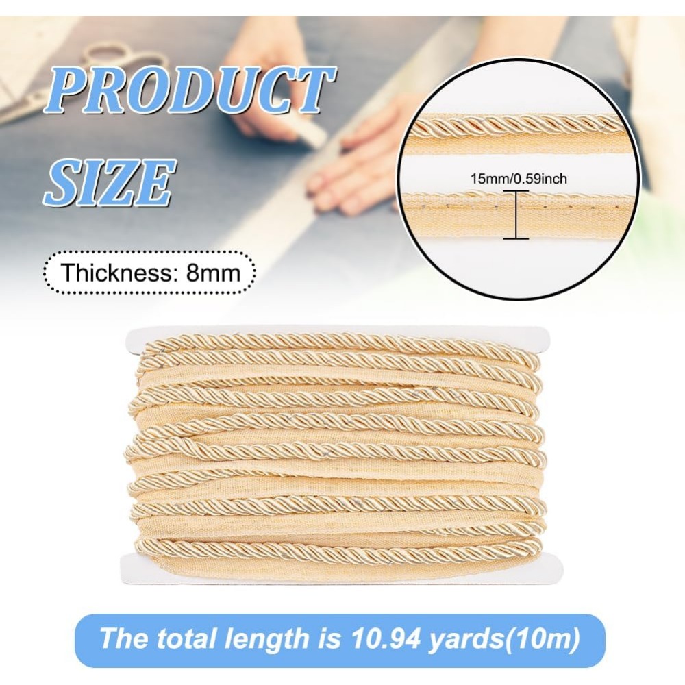 家の装飾用の編組ロープトリム,室内装飾品,3インチ,5インチ - Cord Trim Twisted のレビューと価格