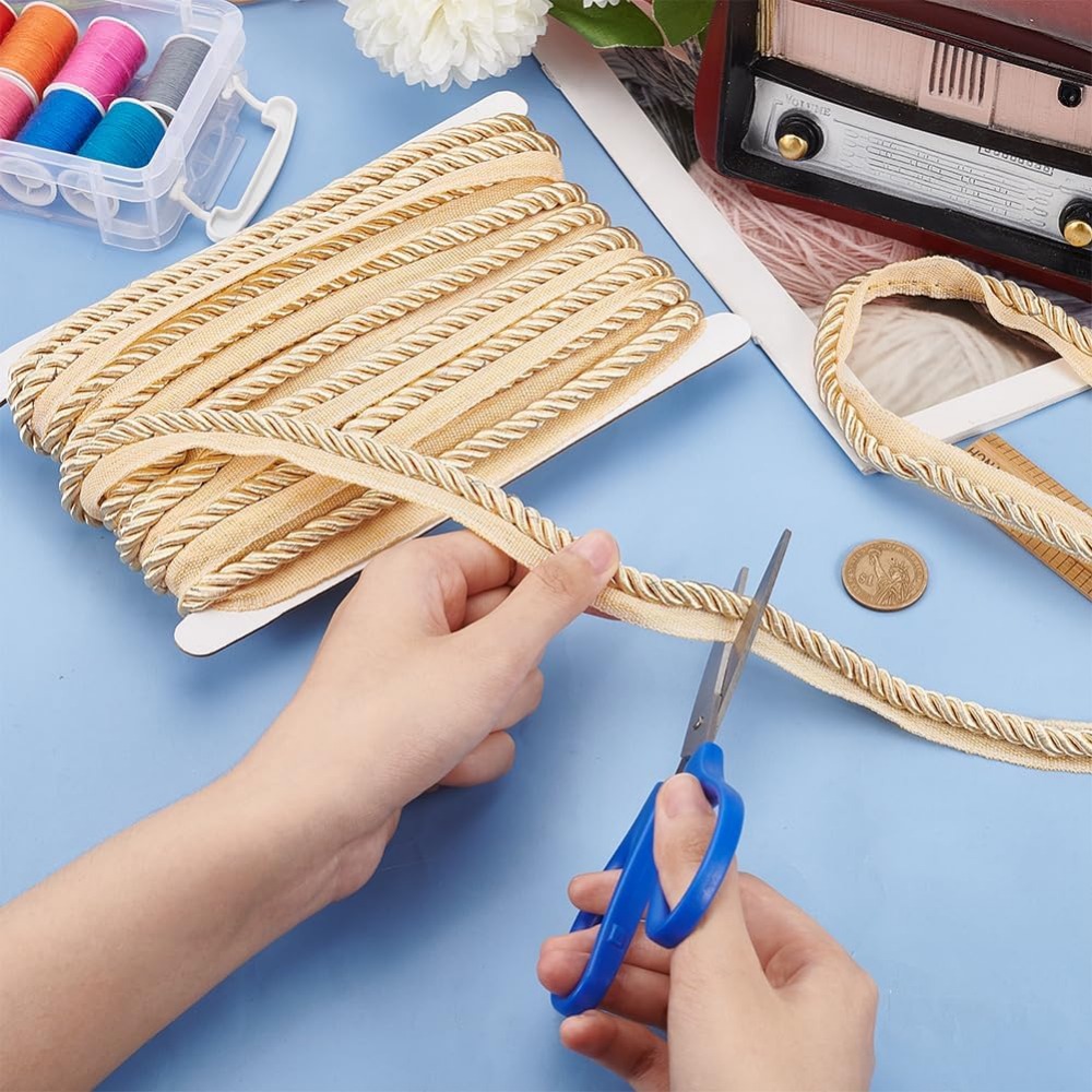 家の装飾用の編組ロープトリム,室内装飾品,3インチ,5インチ - Cord Trim Twisted のレビューと価格
