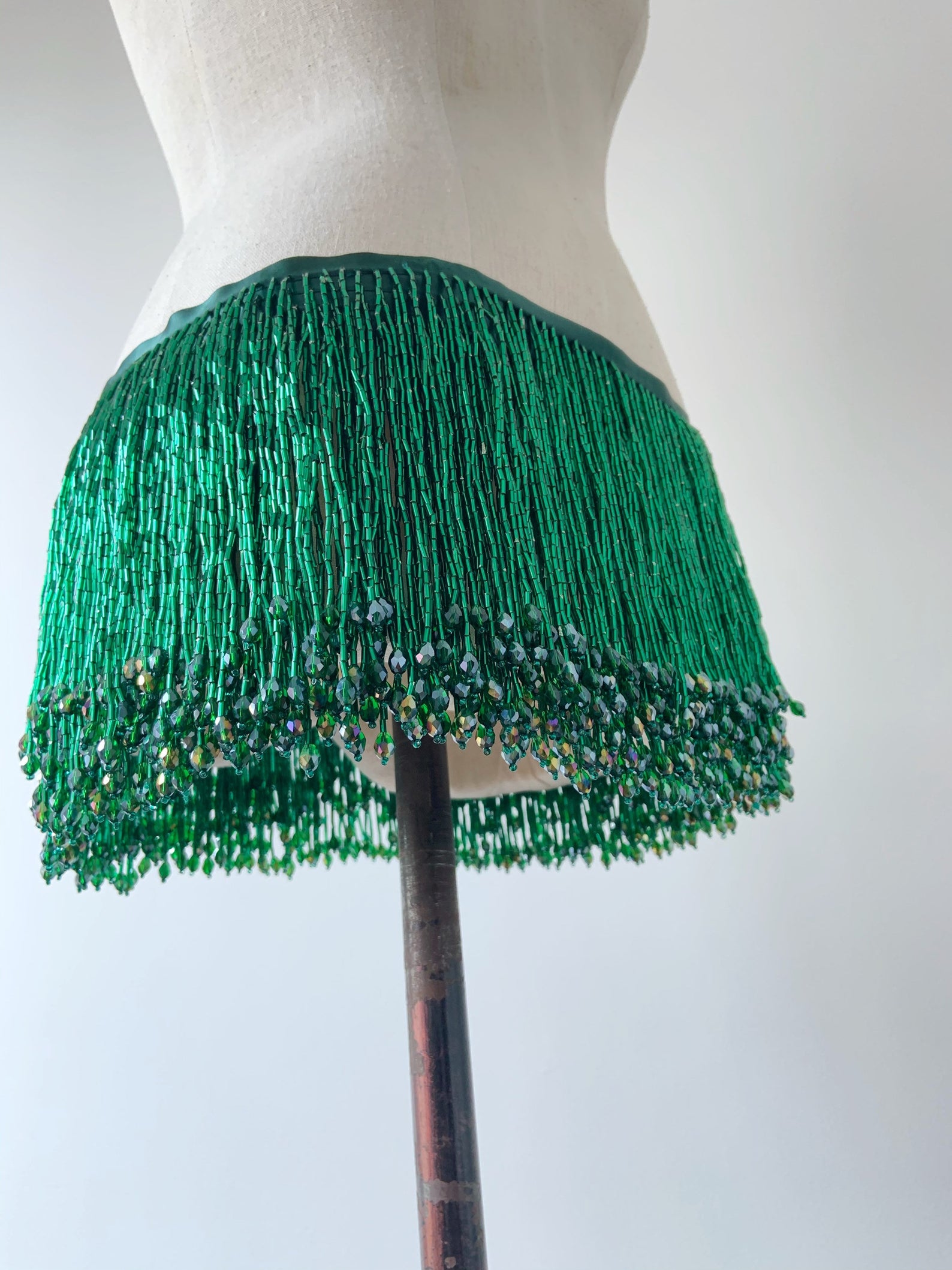 パールとフリンジ付きのグリーンビーズのフリンジドレス,ダンス - Beaded Trim Fringe のレビューと価格