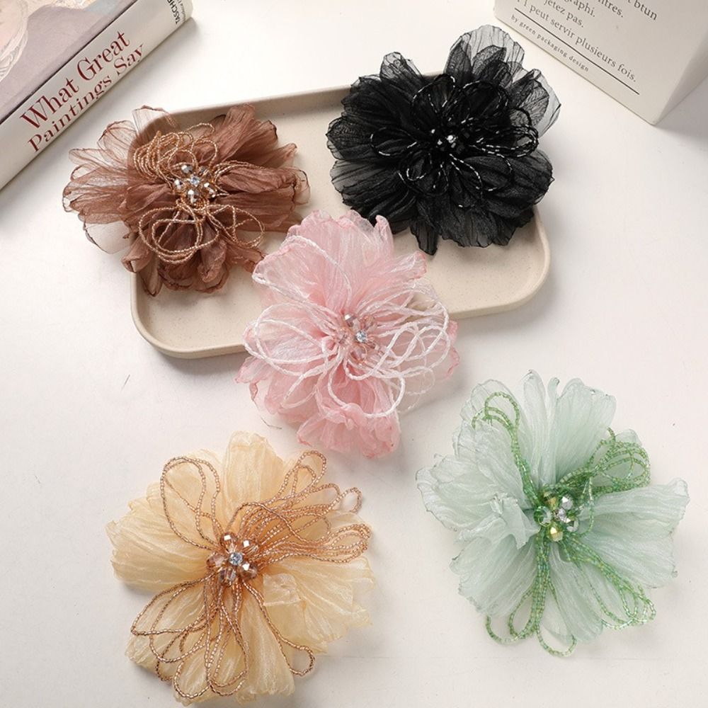 オーガンザ生地の花柄パッチ、クリスタル装飾、繊細なデザインの - Applique Patch Flower のレビューと価格