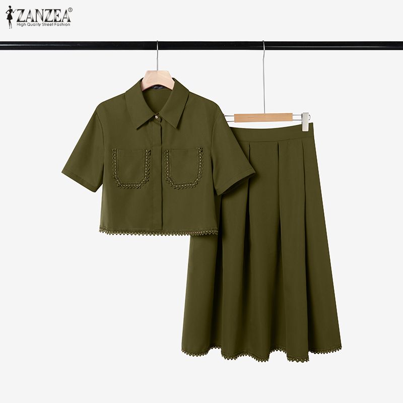 ZANZEA レディース エレガント レーストリム スカート - Elastic Lace Trim のレビューと価格