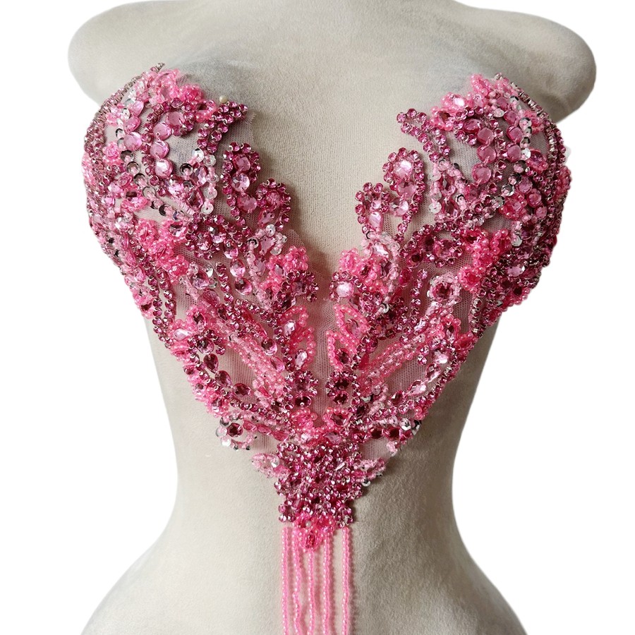 手縫いビーズラインストーンアップリケパッチ、スイートハートカ - Sew On Rhinestone のレビューと価格