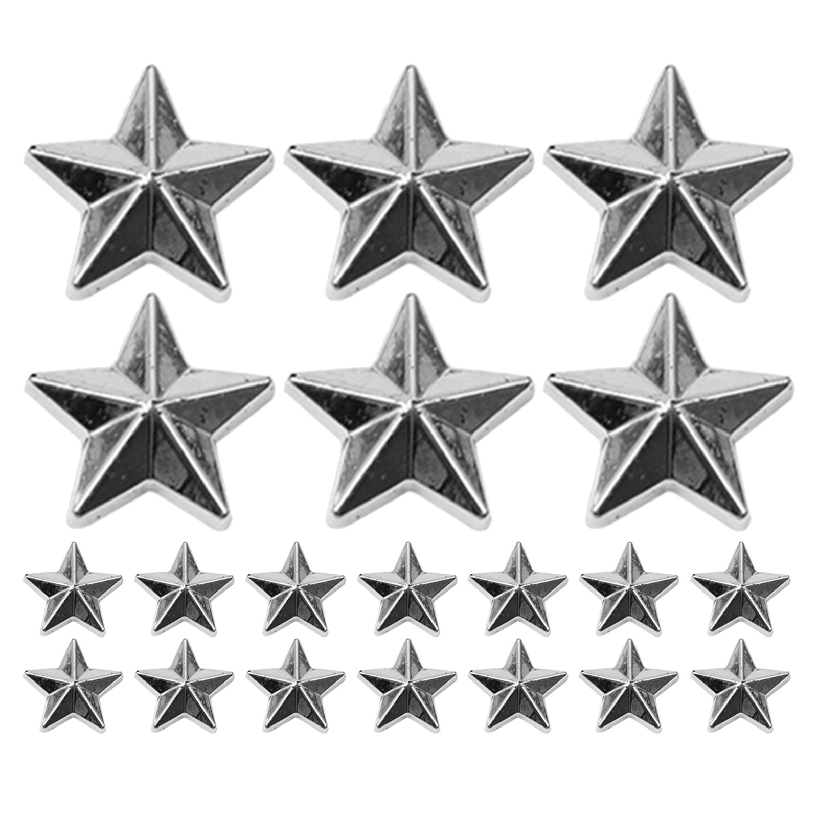 300個のアクリル製スターデコレーション、シルバーフラットバ - Embellish Craft のレビューと価格
