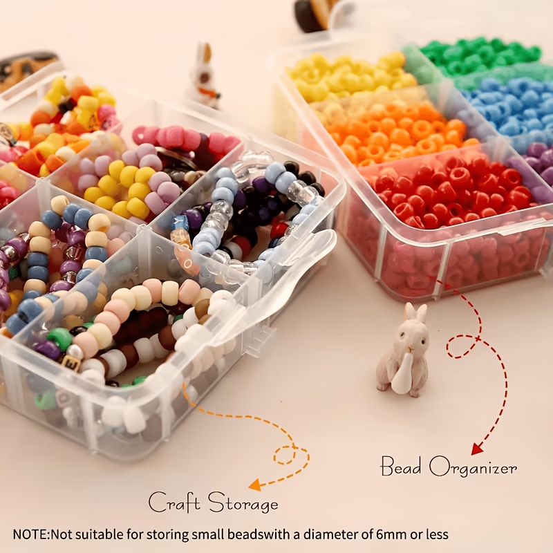 蓋とハンドル付きの5層透明収納ボックス、スナップ留めデザイン - Craft Embellishment Storage のレビューと価格