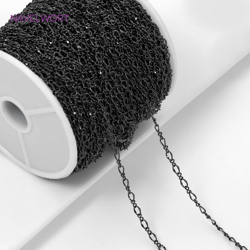 ジュエリー作成用の黒色の楕円形の細いチェーン、針仕事用の真鍮 - Embroidery Craft のレビューと価格