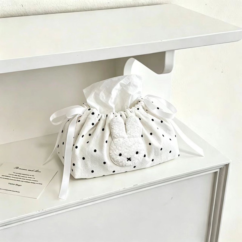 かわいいミッフィー波刺繍巾着ティッシュインベッドルーム収納袋 - Craft Embellishment Storage のレビューと価格