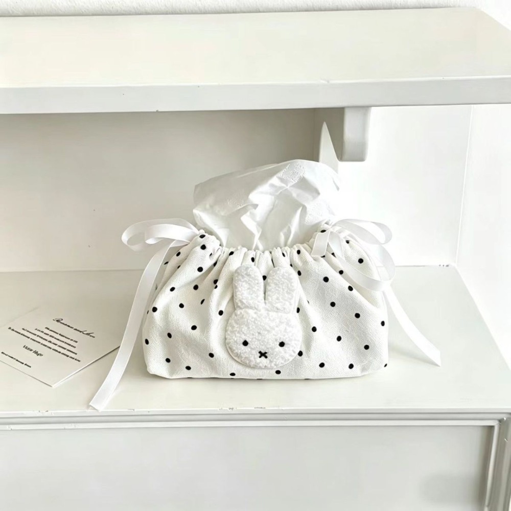 かわいいミッフィー波刺繍巾着ティッシュインベッドルーム収納袋 - Craft Embellishment Storage のレビューと価格