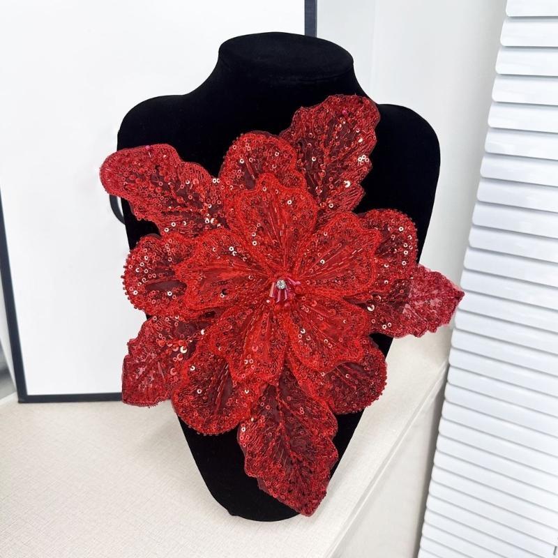 39BD スパンコールフラワーアップリケトリムイブニングスカ - Applique Patch Flower のレビューと価格