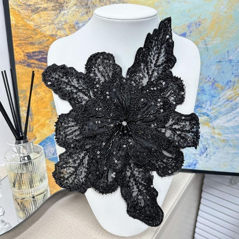 39BD スパンコールフラワーアップリケトリムイブニングスカ - Applique Patch Flower のレビューと価格