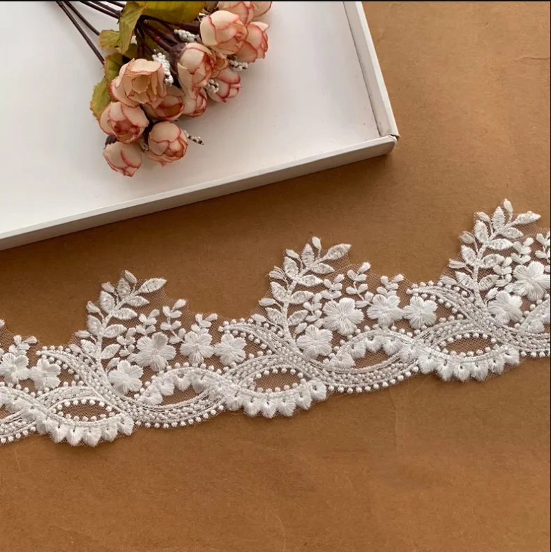 高品質のビーズレーストリム、ウェディングベールの縁取り、DI - Beaded Trim Fringe のレビューと価格