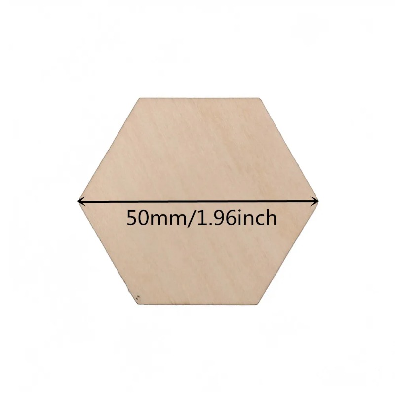 10-120mm 木製六角形ブランクスライス 未仕上げ木製デ - Embellish Craft のレビューと価格