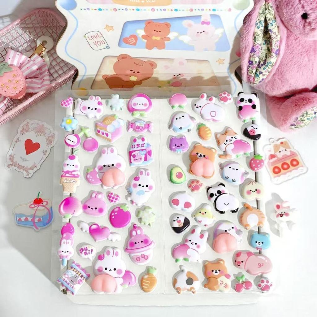 1 シート パフィーバニー 3D バブルステッカー スクイー - Craft Embellishment World のレビューと価格