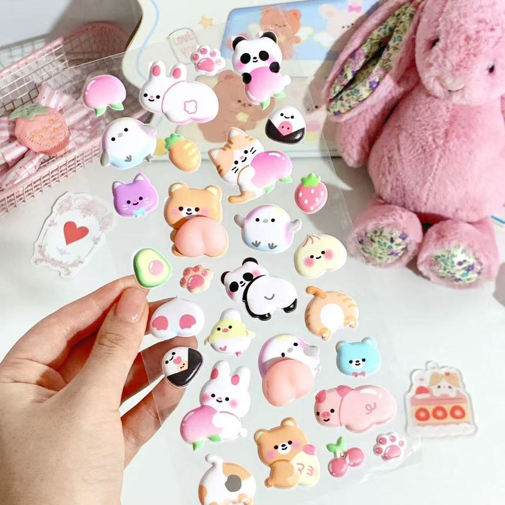 1 シート パフィーバニー 3D バブルステッカー スクイー - Craft Embellishment World のレビューと価格