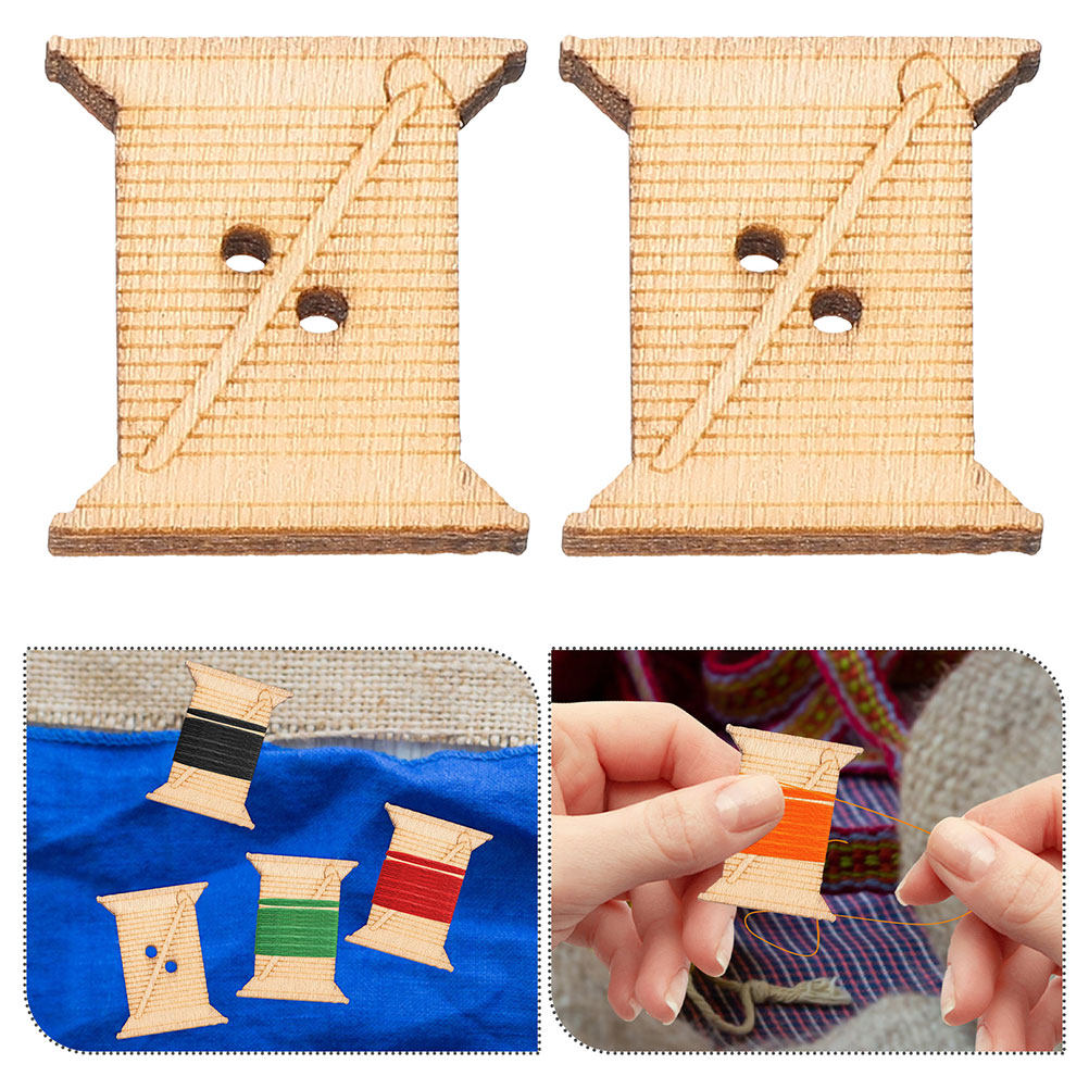100個入り木製ミシン糸ボビン、ナチュラルカラー巻取りボード - Embroidery Craft のレビューと価格